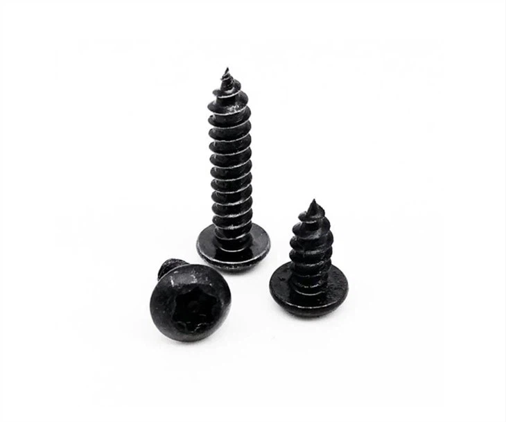 Birgir af svörtum Torx hnappahausskrúfum